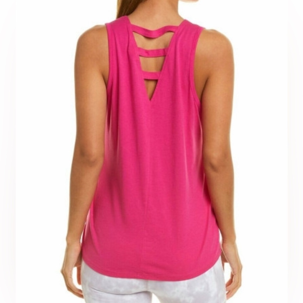 THREADS 4 THOUGHT || Comfort Jersey Bar Back Top in Hot Pink - SZ Small
